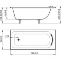 Ванна из искусственного камня Фэма Алассио 180x75 ручки хром