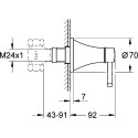 Вентиль Grohe Grandera 19944EN0 никель