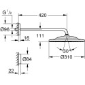 Верхний душ Grohe Rainshower 310 SmartConnect 26640000 с пультом дистанционного управления
