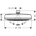 Верхний душ Hansgrohe Crometta Overhead shower 160 1jet 26577000