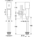 Cмывное устройство для писсуаров Grohe Rondo Tectron 37421000 автоматическое