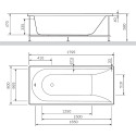 Акриловая ванна AM.PM Inspire 180х80 без гидромассажа