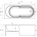 Акриловая ванна Aquanet Tea 180x80 с каркасом
