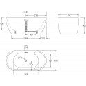 Акриловая ванна BelBagno BB70-1500