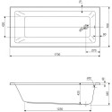 Акриловая ванна Cezares Plane Solo Mini 170х70 см