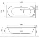 Акриловая ванна Excellent Oceana Slim WAEX.OCE16WHS 160x75