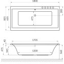 Акриловая ванна Excellent Pryzmat WAEX.PRY18.NANO 180x80