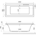 Акриловая ванна Excellent Pryzmat WAEX.PRY20.SMART 200x90