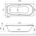 Акриловая ванна Excellent Sekwana WAEX.SEK17.SOFT 170x75