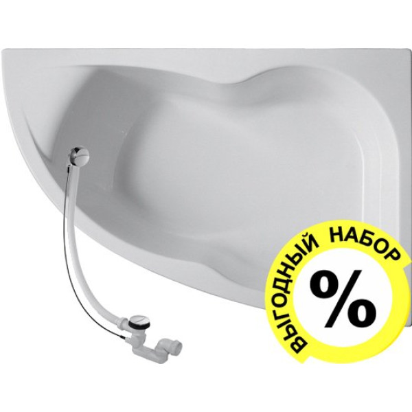 Акриловая ванна Jacob Delafon Micromega Duo 170x105 R + слив-перелив