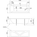 Акриловая ванна Marka One Modern 140х70 см