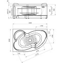 Акриловая ванна Radomir Vannesa Massage Ирма 160х105, с каркасом, экраном и полотенцедержателем, актив, L