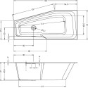 Акриловая ванна Riho Rething Space BR1300500000000 R, 160x75