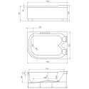 Акриловая ванна Royal Bath Norway 180 см, правая, с каркасом