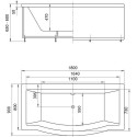 Акриловая ванна Акватек Гелиос GEL180-0000085 180x90