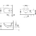 Биде подвесное Duravit DuraPlus 2532100000