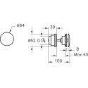 Донный клапан для раковины VitrA Origin A4514936 матовый черный