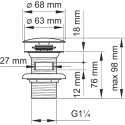 Донный клапан для раковины Wasserkraft Mindel A153