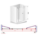 Душевая дверь в нишу Cezares Elena B13 100/60/50 C Cr