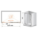 Душевая дверь в нишу Cezares Pratico BF1 155 C Cr