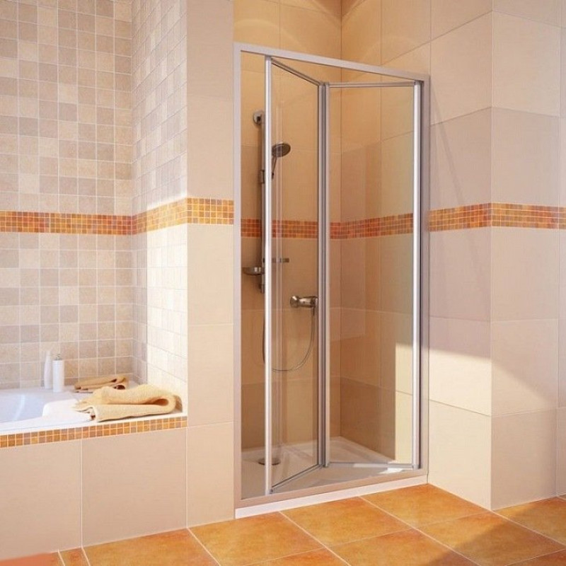 Душевая дверь в нишу GuteWetter Practic Door GK-404 правая (68-72)x190 стекло бесцветное, профиль мат. хром