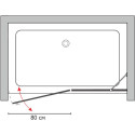 Душевая дверь в нишу GuteWetter Trend Door GK-862AP правая 133 см стекло бесцветное Two, профиль хром