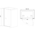 Душевая дверь в нишу RGW Passage PA-03 (860-910)х1850 стекло шиншилла