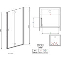 Душевая дверь в нишу Radaway EOS DWB 90 интимато R