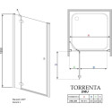 Душевая дверь в нишу Radaway Torrenta DWJ 80 прозрачное стекло L