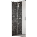 Душевая дверь в нишу Ravak MSD2-100 L Transparent, профиль хром + средство для ванн и защитное средство