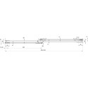 Душевая дверь в нишу Ravak MSD2-100 L Transparent, профиль хром + средство для ванн и защитное средство