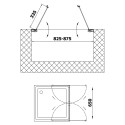 Душевая дверь в нишу Vegas Glass E2P 85 07 02 профиль матовый хром, стекло шиншилла