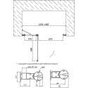 Душевая дверь в нишу Vegas Glass EP-F-1 145 07 01 L профиль матовый хром, стекло прозрачное
