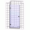 Душевая дверь в нишу Vegas Glass EP Lux 60 07 01 R профиль матовый хром, стекло прозрачное