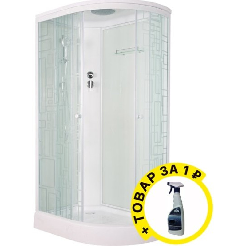 Душевая кабина Bolu Asimetras BL-120n L + средство
