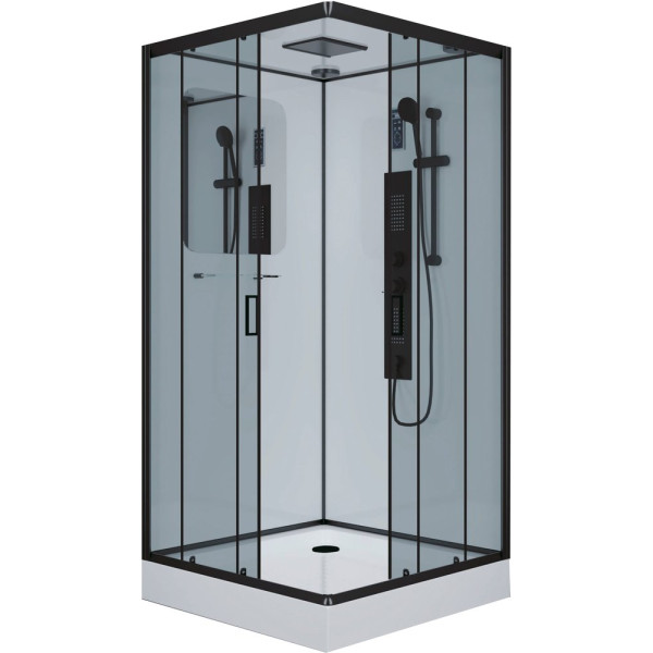 Душевая кабина Niagara Premium NG-6902-01GQ BLACK 100х100х210 черная