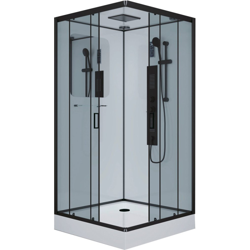 Душевая кабина Niagara Premium NG-6902-01GQ BLACK 100х100х210 черная