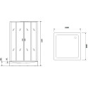 Душевая кабина Niagara Premium NG-6902-01GQ BLACK 100х100х210 черная
