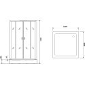 Душевая кабина Niagara Premium NG-6902-01Q BLACK 100х100х210 черная