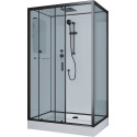 Душевая кабина Niagara Premium NG-6912-01QL BLACK 120х80х210 левая, черная