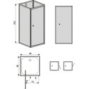 Душевая кабина RGW Andaman OLB-207 80 см, профиль хром