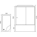 Душевая кабина Royal Bath BP RB8100BP2-M-CH-R