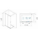 Душевая перегородка RGW Walk In WA-13-B 100x195, профиль матовый черный