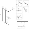 Душевая перегородка RGW Walk In WA-13-B 100x195, профиль матовый черный