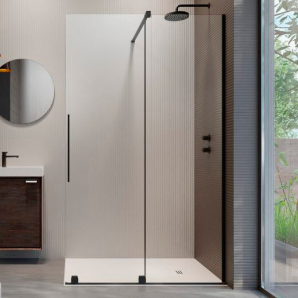Душевая перегородка Radaway Furo Black Walk-in 120 R