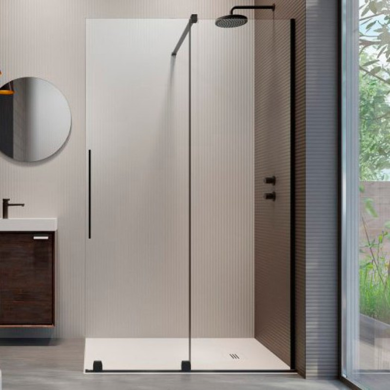 Душевая перегородка Radaway Furo Black Walk-in 120 R