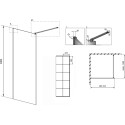 Душевая перегородка Radaway Modo X Black II Factory 60