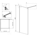 Душевая перегородка Radaway Modo X Black II Frame 130