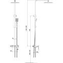 Душевая стойка Bronze de Luxe Quadro LT919WC