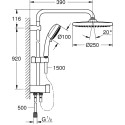 Душевая стойка Grohe Tempesta Cosmopolitan System 250 26675000